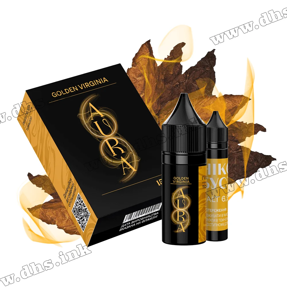 Набір для самозамісу Aura Salt 69 15 мл (69 мг) - Golden Virginia (Золота Вірджинія)